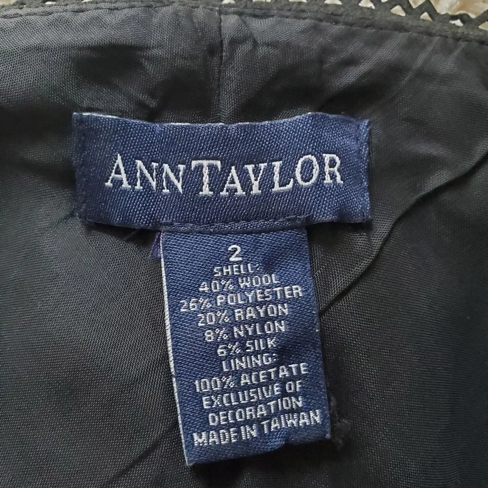 Ann Taylor A-Line Midi Skirt sz 2